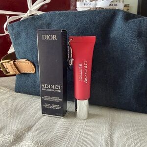Dior Addict Lip Glow Butter - Lychee Red Tube with Silver Cap